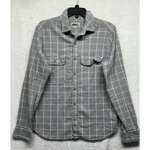 Edgevale Mens Size S Gray Long Sleeve Button Up Shirt (J12)